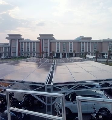 Solar car parking structures in India
